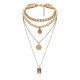 Retro Portrait Jewelry Necklace Women Sweater Chain